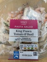 King prawn tomato and basil