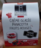 Crème glacée panacotta fruits rouges