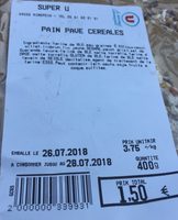 Pain pave cereales