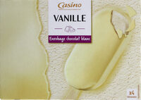Maxi bâtonnets vanille enrobage chocolat blanc x4