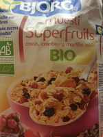 Muesli Superfruits Raisins, cassis, cranberry, myrtille