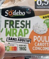 Fresh wrap - Fromage frais au  Poulet, carottes, concombre