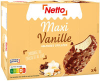Maxi vanille (G) enrobage chocolat au lait - amandes x4 - 120mL
