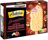 Colosse gourmand fruits rouges - chocolat blanc (S/G) enrobage chocolat blanc - céréales x4 - 100mL
