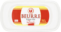 Beurre extra fin doux 82%mg, barquette 250g