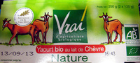Yaourt nature chèvre