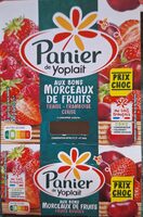 Aux bons morceaux fraise framboise cerise 6 x 125 g