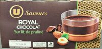 Dessert pâtissier royal chocolat sur lit de praliné 2x80g