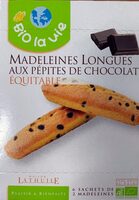 Madeleines longues aux pépites de chocolat