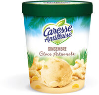 Glace au gingembre avec morceaux de gingembre confit