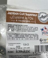 Jambon cuit supérieur Cuisiné à l'os
