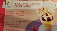 Coupes glacées  pêche Melba
