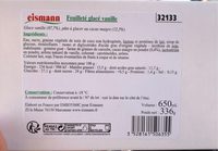 Feuilleté glacé vanille