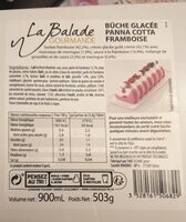 Bûche glacée panna cotta framboise