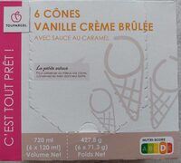 Glaces crème brûlée avec sauce au caramel