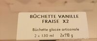 Bûches vanille fraise