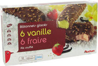 Batonnets 6 vanille + 6 fraise