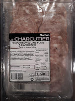 Le Charcutier saucisson à l'ail fumé tranches x10