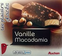 Bâtonnets vanille macadamia les plaisirs glacés x3
