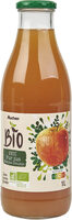 100% Pur jus Pomme trouble BioSans sucres ajoutés** Comme tous les jus de fruits. Contient les sucres naturellement présents dans les fruits.