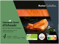 Saumon fumé d'Irlande issu de l'agriculture biologique - salage traditionnel au sel sec - fumé au bois de hêtre