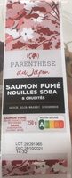 Saumon fumé nouilles soba