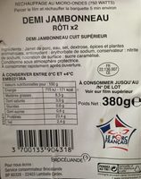 Demi jambonneau roti