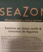 Couscous de légumes & saumon au citron confit
