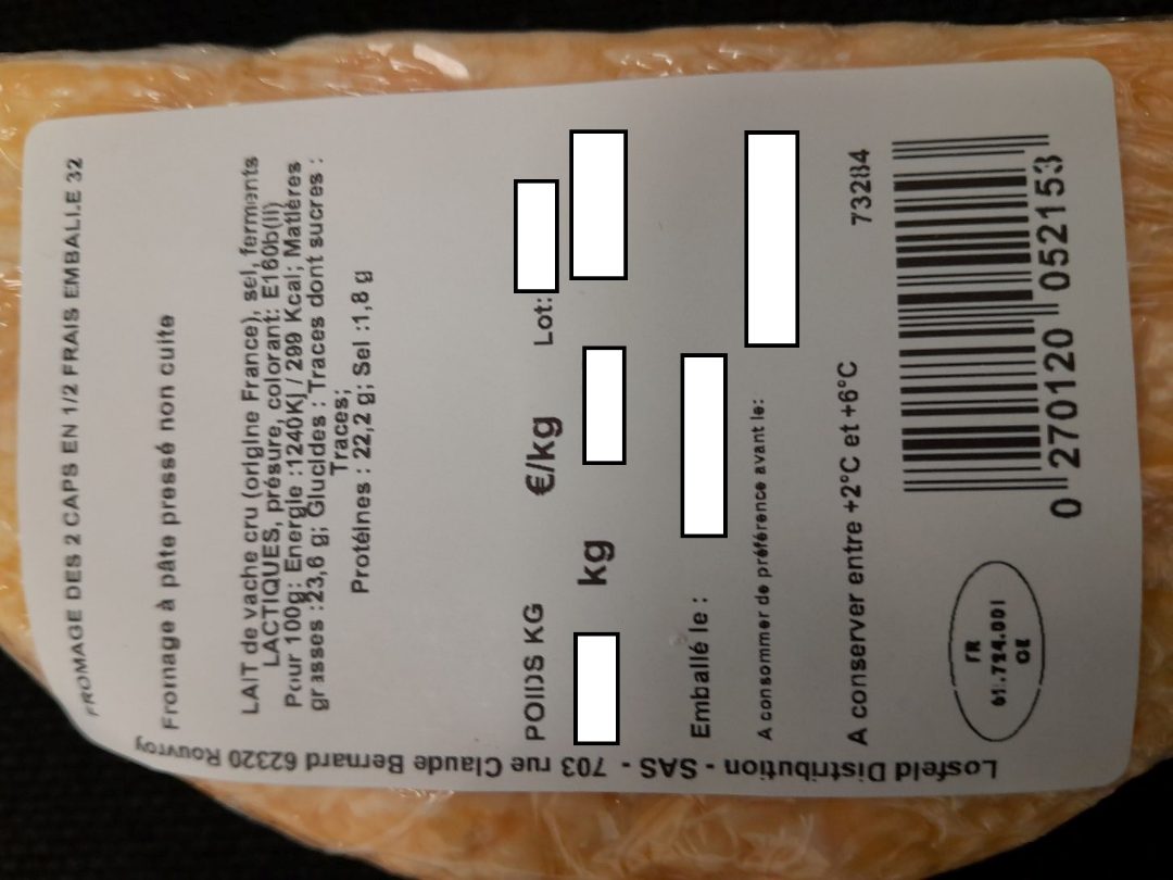 Photo du produit rappelé