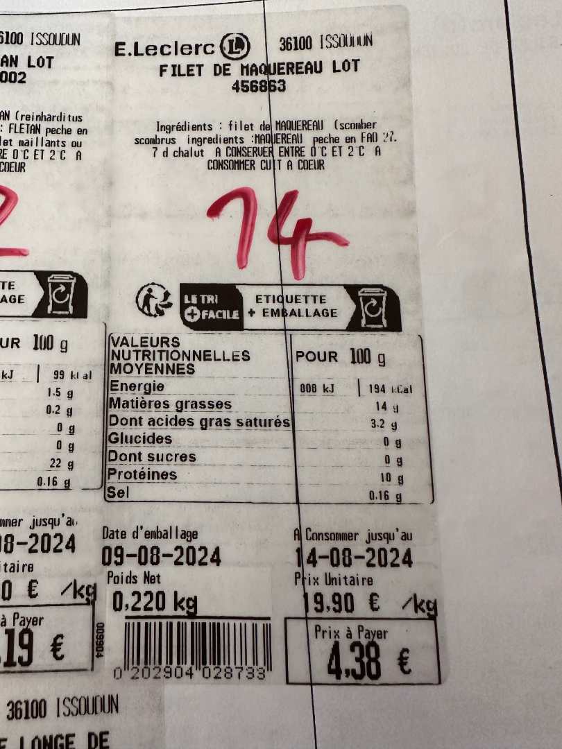Photo du produit rappelé