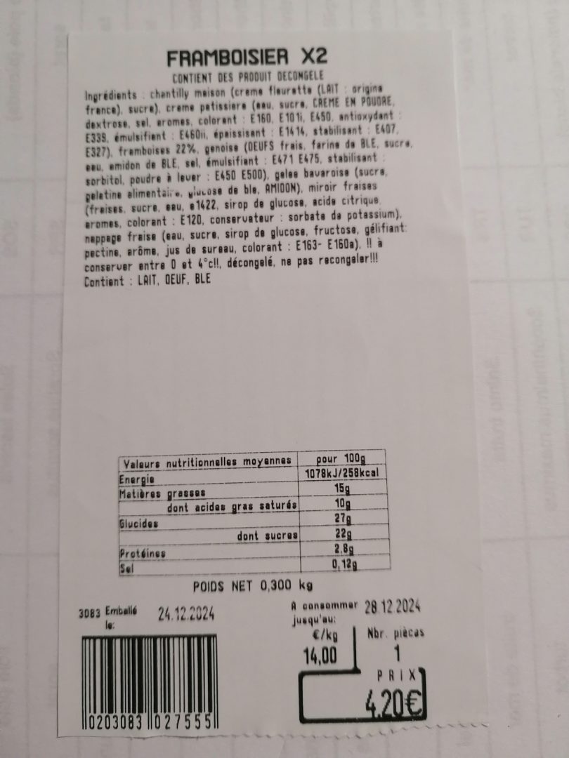 Photo du produit rappelé