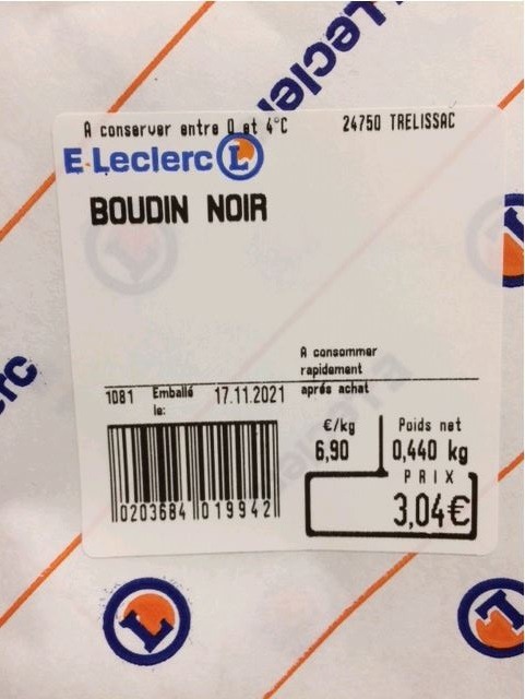 Photo du produit rappelé