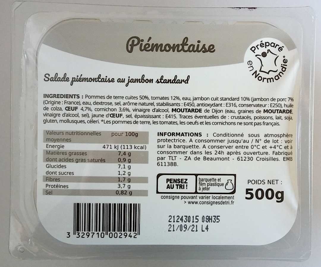 Photo du produit rappelé